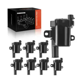 A-premium Apic0138 A-premium Set Of 8 Ignition Coil Pack Round Type Compatible ... Fast Ship