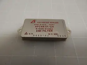 Advanced Analog Afc461f/ch 91020-01 Emi Filter T63120 Advanced Analog Afc461f/ch 91020-01 Emi Filter T63120