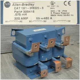 Allen-bradley 1321-3rb320-b 3 Phase Reactor 320 Amp .075mh Ith 480 A 309418