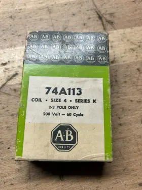 Allen-bradley 74a113 Operating Coil Size 4 208 Volt 60 Hz 2-3 Pole-new