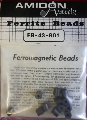 Amidon Fb-43-801 Ferrite Beads Pack Of 12 Ferromagnetic Vhf