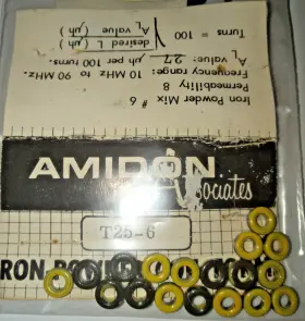 Amidon T-25-6 Iron Powder Toroidal Core - Lot Of 18 Free Shipping