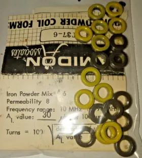 Amidon T-37-6 Iron Powder Toroidal Core - Lot Of 20 Free Shipping