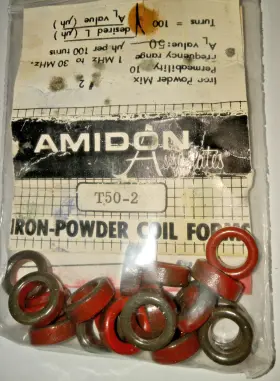Amidon T-50-2 Iron Powder Toroidal Core - Lot Of 18 Free Shipping