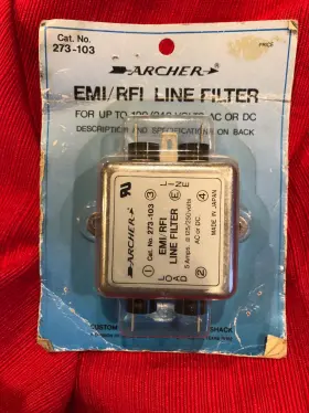 Archer 273-103 Emi/rfi Line Filter Radio Shack -new In Package Archer 273-103 Emi/rfi Line Filter Radio Shack -new In Package
