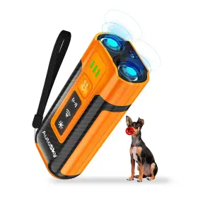 Autosky Y4-nsuw-cenm Bark Zero Ultrasonic Dog Deterrent And Training Device Orange