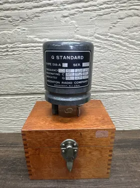 Boonton 518a-5 Radio Co. Type 518-a5 Q Standard Calibrator In Wood Box Boonton 518a-5 Radio Co. Type 518-a5 Q Standard Calibrator In Wood Box