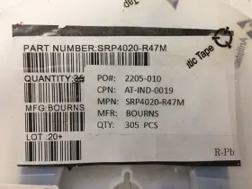 Bourns Srp4020-r47m Ind Power Ww 0.47uh 20% Smd Rohs 12 Pieces Bourns Srp4020-r47m Ind Power Ww 0.47uh 20% Smd Rohs 12 Pieces