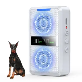 Brand Huhuwow Huhuwow01 Ultrasonic Dog Bark Deterrent Devices Anti Barking Device For Dogs White