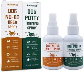 Brand Ruidehut Jq-ty509 Dog Training Spray Set No-go Area And Potty 1.69 Fl Oz White/brown/brown