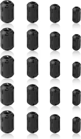 Branded 254136 20 Pack Ferrite Chokes Bead Ring Core Rfi Emi Noise Suppressor Filter Cable Clip