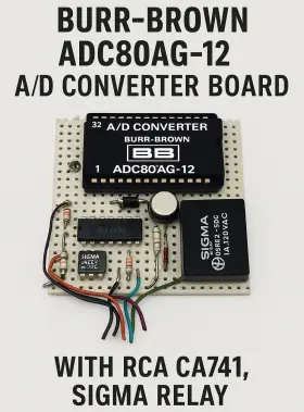 Burr-brown Adc80ag12 Rca Labs Burr-brown Adc80ag-12 A/d Converter Board With Ca741 Sigma Relay Rare Burr-brown Adc80ag12 Rca Labs Burr-brown Adc80ag-12 A/d Converter Board With Ca741 Sigma Relay Rare
