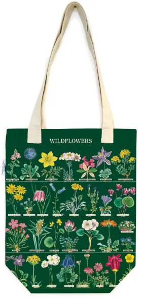 Cavallini Papers & Co. 5a0035pn-1h70r Tote Bag-wildflowers 2 -