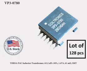 Coiltronics Now Eaton Vp3-0780 Inductor-transformer 63.2 Uh 30% 1.47a 61 M Smt Coiltronics Now Eaton Vp3-0780 Inductor-transformer 63.2 Uh 30% 1.47a 61 M Smt