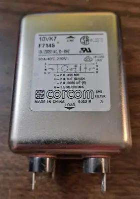 Corcom 10vk7 1 Piece Emi Filter 10a 120/250v 50-60hz Corcom 10vk7 1 Piece Emi Filter 10a 120/250v 50-60hz