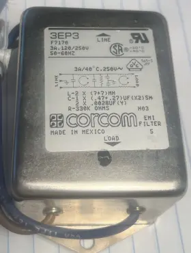 Corcom 3ep3 Single-phase Emc/emi Line Filter 250v Ac 3a Current Rating 50/60h Corcom 3ep3 Single-phase Emc/emi Line Filter 250v Ac 3a Current Rating 50/60h