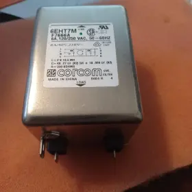 Corcom 6609053-8 New Te 6eht7m Power Line Filter 50hz/60hz 6a 120/ 250vac