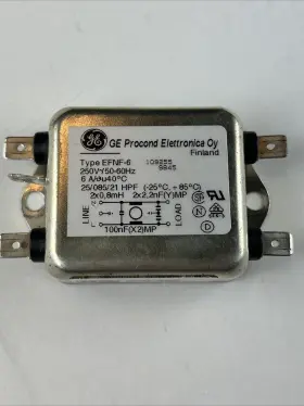 Corcom F7252 Ge Rfi Emi Filter For Emission Control 125/250v Efnf-6 Type