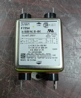 Corcom F7254 Emi Filter 3 Amp 120/250 Vac 50-60 Hz