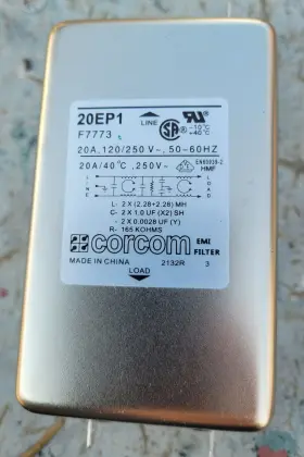 Corcom F7773 20ep1 Rfi 50hz/60hz 20a 250vac Power Line Filter 17-3 Corcom F7773 20ep1 Rfi 50hz/60hz 20a 250vac Power Line Filter 17-3