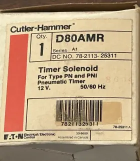 Cutler-hammer D80amr Cutler-hammer D80am Series A1 For Pneumatic Solenoid Timer 12v 50/60hz