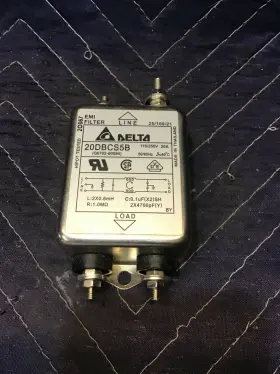 Delta 20dbcs5b Emi Filter 20 Amp 115/250vac Single Phase 50/60hz - Used Delta 20dbcs5b Emi Filter 20 Amp 115/250vac Single Phase 50/60hz - Used