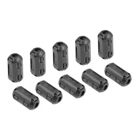 Duefixing 680520282935 10pcs 3.5-5mm Ferrite Cores Ring Clip-on Rfi Emi Noise Filter Cable Clip Black