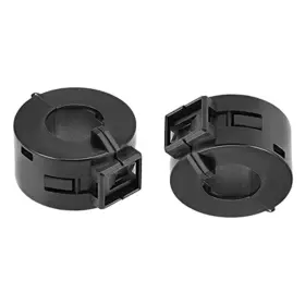 Duefixing 680520283130 10 Pcs 15mm Ferrite Cores Ring Clip-on Rfi Emi Filter Cable Clip Black