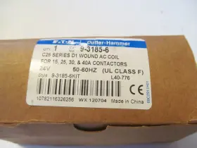 Eaton 9-3185-6 6-eaton 24v Coils For 15-25-30-40a Contactors B-288 Eaton 9-3185-6 6-eaton 24v Coils For 15-25-30-40a Contactors B-288