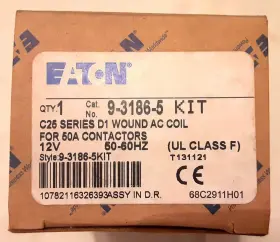 Eaton 9-3186-5 9-3186-5. Dc Wound Ac Coil. 12v. New In Box. Free Shipping Eaton 9-3186-5 9-3186-5. Dc Wound Ac Coil. 12v. New In Box. Free Shipping