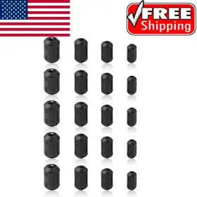 Emi Liu-0008 20 Pack Ferrite Chokes Bead Ring Core Rfi Noise Suppressor Filter Cable Clip Emi Liu-0008 20 Pack Ferrite Chokes Bead Ring Core Rfi Noise Suppressor Filter Cable Clip