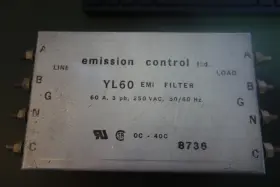 Emission Controls Ltd Yl-60 Control Yl 60 60a 3 Phase 250vac Emi Filter Emission Controls Ltd Yl-60 Control Yl 60 60a 3 Phase 250vac Emi Filter