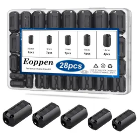 Eoppen En-22 Ferrite Bead Clip-on Rfi Emi Noise Suppressor For 3mm To 13mm Cables Eoppen En-22 Ferrite Bead Clip-on Rfi Emi Noise Suppressor For 3mm To 13mm Cables