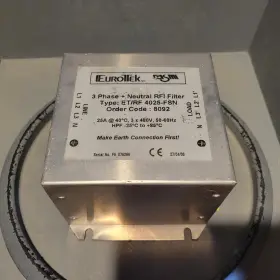 Eurotek 4025-fsn 3 Phase Neutral Rfi Filter Type Et/rf