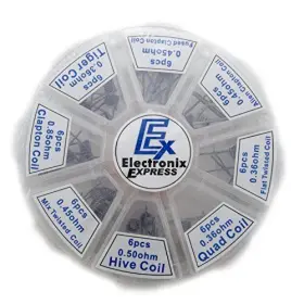 Ex Electronix Express 612520489540 8 Different Pre-built Coils - 48 Pieces Total Convenient Case Ex Electronix Express 612520489540 8 Different Pre-built Coils - 48 Pieces Total Convenient Case