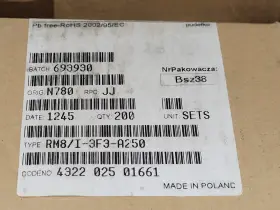 Ferroxcube Rm8/i-3f3-a250 10 Sets Uncoated 3f3 Ferrite Core Rm Type 250 Nh 3%