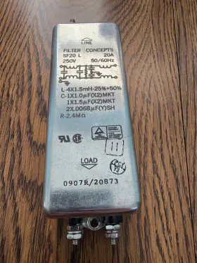 Filter Concepts Sf20al Single Phase Emc/emi Line 20 A 250vac 50/60hz
