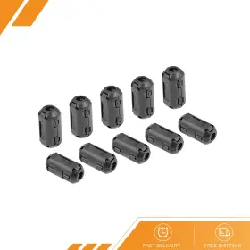 Gryfton 680811068651 10pcs 3.5mm Ferrite Cores Ring Clip-on Rfi Emi Noise Suppression Filter Black