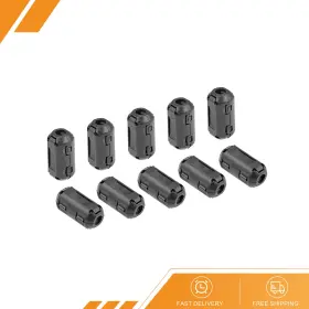 Gryfton 680811090669 10pack 3.5-5mm Ferrite Cores Ring Clip-on Rfi Emi Noise Suppression Clip Black