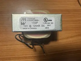 Hammond 159p 10h 125ma Dc Reactor Filter Choke Chassis Mount. Made In Canada