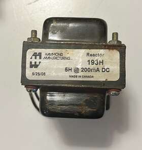 Hammond 193h Choke 5h 200ma Used And Tested