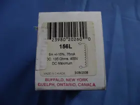 Hammond Manufacturing 156l 5h Filter Choke. 75ma 135 Ohm Hammond Manufacturing 156l 5h Filter Choke. 75ma 135 Ohm