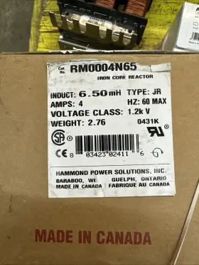 Hammond Rn0000n65 New Rm0004n65 Line Reactor 4amps Hammond Rn0000n65 New Rm0004n65 Line Reactor 4amps