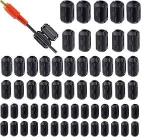 Huarew 313031560529 60 Pcs Black Clip-on Ferrite Ring Core For 3.5mm To 13mm Diameter Cable Huarew 313031560529 60 Pcs Black Clip-on Ferrite Ring Core For 3.5mm To 13mm Diameter Cable