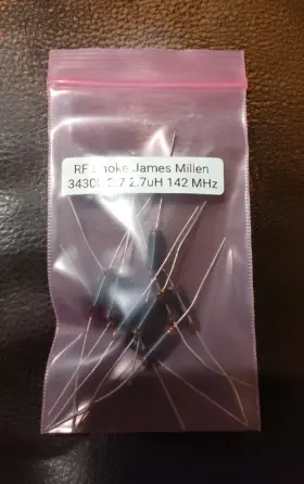 James Millen 34300-2.7 Lot Of 2 Rf Choke 2.7uh Resonance 142 Mhz Not Chinese