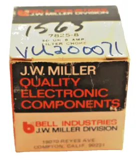 Jw Miller 7825-8 Single Line Filter Chokes 8 Amperes .05 Ohms New