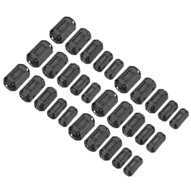 Meccanixity Mea250120ee000610 30pcs 5 Sizes Clip-on Ferrite Ring Core Beads Emi Rfi Noise Cable Cl Meccanixity Mea250120ee000610 30pcs 5 Sizes Clip-on Ferrite Ring Core Beads Emi Rfi Noise Cable Cl