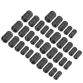 Meccanixity Mea250120ee000612 35pcs 5 Sizes Clip-on Ferrite Ring Core Beads Emi Rfi Noise Cable Cl Meccanixity Mea250120ee000612 35pcs 5 Sizes Clip-on Ferrite Ring Core Beads Emi Rfi Noise Cable Cl