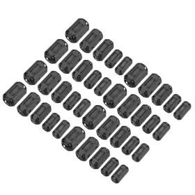 Meccanixity Mea250120ee000614 40pcs 5 Sizes Clip-on Ferrite Ring Core Beads Emi Rfi Noise Cable Cl Meccanixity Mea250120ee000614 40pcs 5 Sizes Clip-on Ferrite Ring Core Beads Emi Rfi Noise Cable Cl