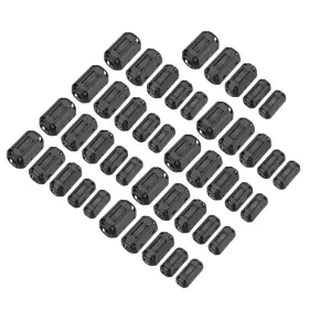 Meccanixity Mea250120ee000616 45pcs 5 Sizes Clip-on Ferrite Ring Core Beads Emi Rfi Noise Cable Cl Meccanixity Mea250120ee000616 45pcs 5 Sizes Clip-on Ferrite Ring Core Beads Emi Rfi Noise Cable Cl